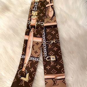 Louis Vuitton Monogram Bandeau Skinny Scarf No Tags